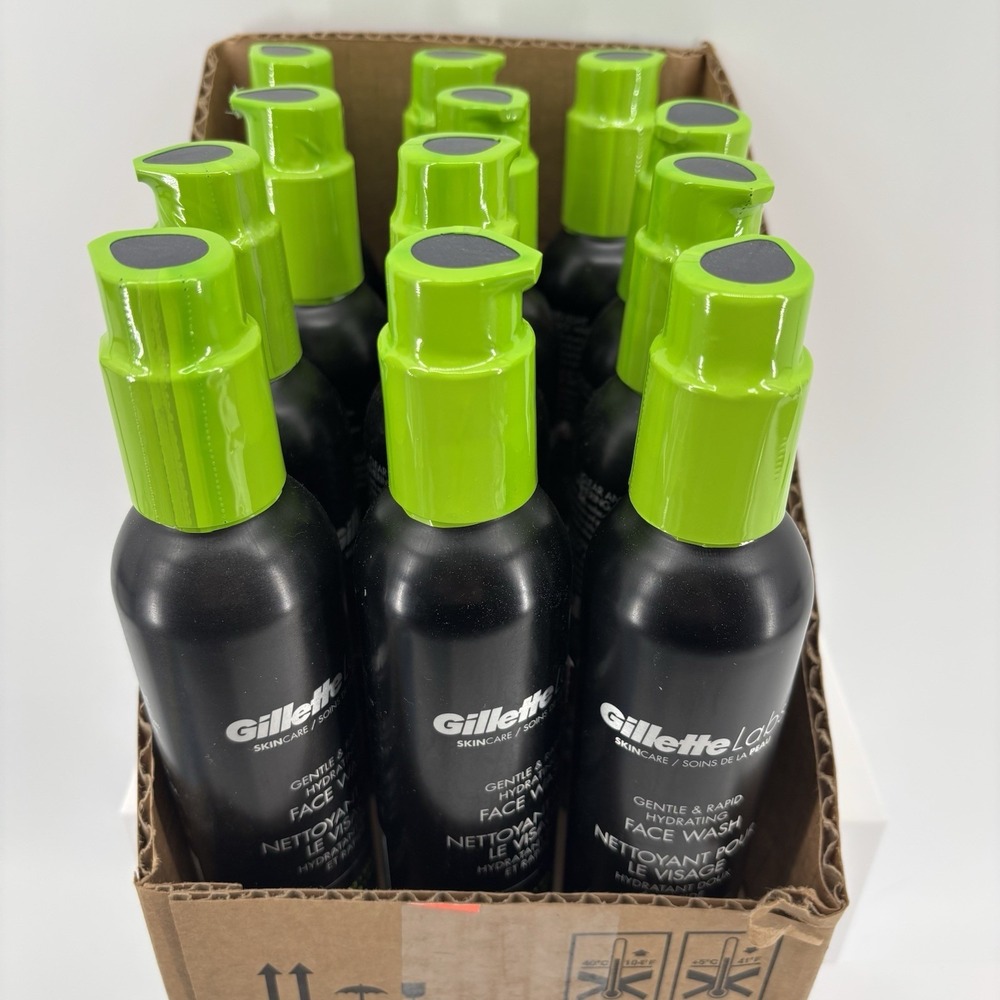 12 Gillette Labs Skincare Gentle & Rapid Hydrating 5 Ounce Face Washes Lot Of 12